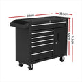 Giantz 6 Drawer Tool Box Chest Cabinet Storage Organiser Wheels