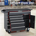 Giantz 6 Drawer Tool Box Chest Cabinet Storage Organiser Wheels