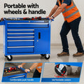 Giantz 6 Drawer Tool Chest Trolley Cabinet with Wheels Storage