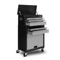 Giantz 7 Drawer Tool Box Cabinet Trolley Garage Storage Grey
