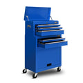 Giantz 7 Drawer Tool Box Cabinet Trolley Garage Storage Blue