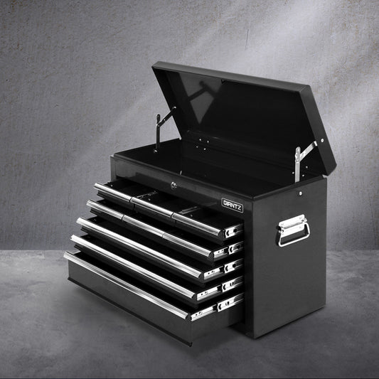 Giantz 9 Drawer Tool Box Cabinet Black Garage Storage Organiser