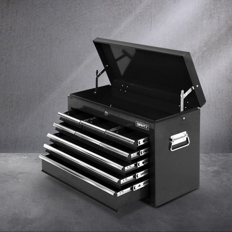 Giantz 9 Drawer Tool Box Cabinet Black Garage Storage Organiser