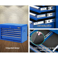 Giantz 9 Drawer Tool Box Cabinet Storage Organiser Blue
