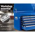 Giantz 9 Drawer Tool Box Cabinet Storage Organiser Blue