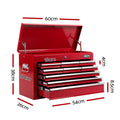 Giantz 9 Drawer Tool Box Cabinet Storage Garage Organiser Red