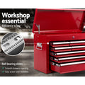 Giantz 9 Drawer Tool Box Cabinet Storage Garage Organiser Red