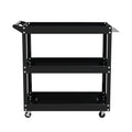 Giantz 3-Tier Tool Cart Trolley Workshop Storage Black