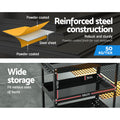 Giantz 3-Tier Tool Cart Trolley Workshop Storage Black