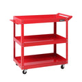 Giantz 3-Tier Tool Cart Trolley Workshop Storage Organiser Red