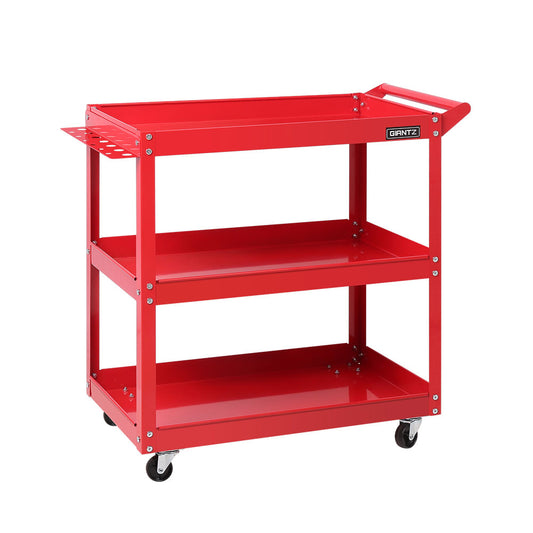 Giantz 3-Tier Tool Cart Trolley Workshop Storage Organiser Red