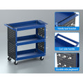 Giantz 3-Tier Tool Cart Trolley Workshop Garage Storage Blue