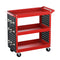 Giantz 3-Tier Tool Cart Storage Trolley Red Pegboard Hooks