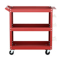 Giantz 3-Tier Tool Cart Storage Trolley Red Pegboard Hooks