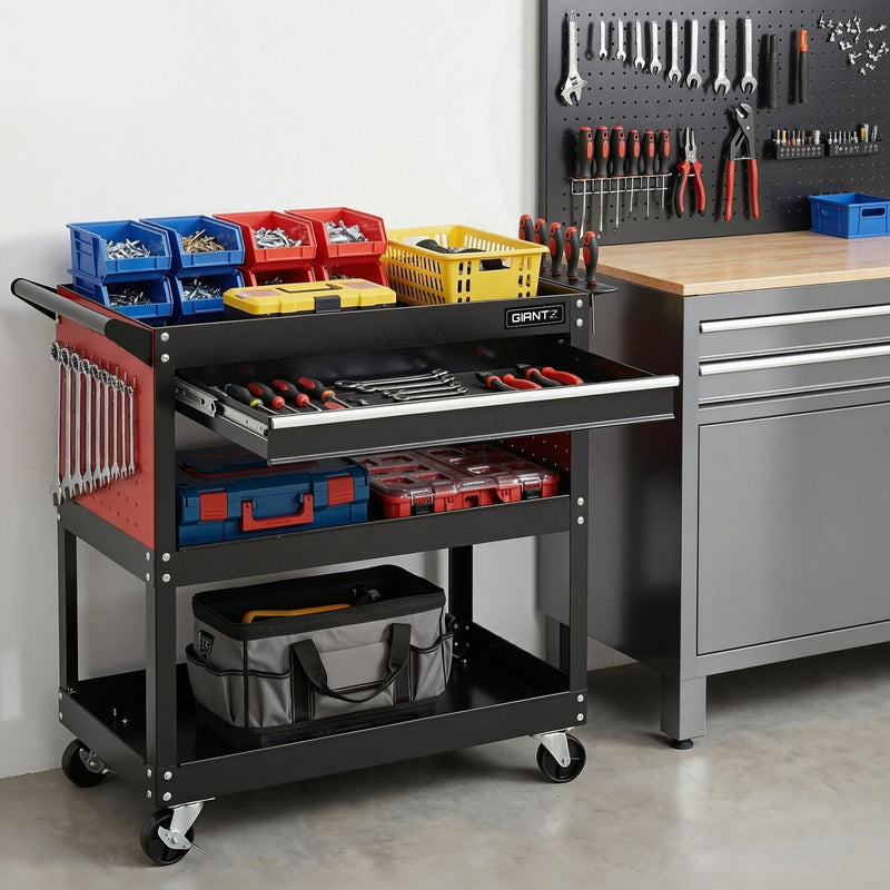 Giantz Tool Trolley Cart Rolling Cabinet with Drawer Workshop