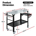 Giantz Welding Table Cart 130KG Mobile Workstation Tool Storage