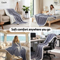 Giselle 152x203cm Double-Sided Fleece Throw Blanket Queen