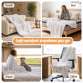 Giselle 127x152cm Fleece Throw Blanket Lightweight Cozy Sofa