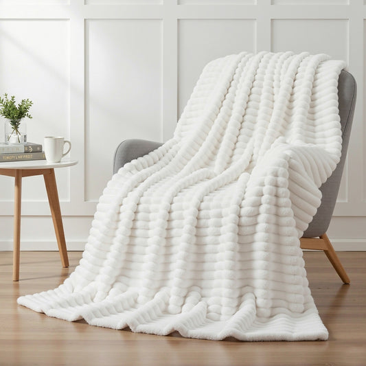 Giselle QUEEN Fleece Throw Blanket 152x203cm Lightweight
