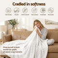 Giselle 203x230cm Fleece Throw Blanket Lightweight Sofa Couch Bed