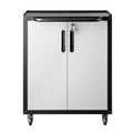 Giantz Rolling Tool Cabinet Heavy-Duty Storage Cabinet Adjustable Shelf Black and Grey