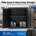 Giantz Steel Tool Cabinet Wall Mount Adjustable Shelf Garage Storage Lockable Black