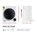 Devanti 5kg Tumble Dryer Fully Automatic Black