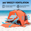 Weisshorn Beach Tent 3-4 Person Pop Up Sun Shade UPF 50 Automatic Outdoor Orange