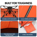 Weisshorn Beach Tent 3-4 Person Pop Up Sun Shade UPF 50 Automatic Outdoor Orange