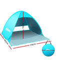 Weisshorn Pop Up Tent 3 Person Beach Camping Fishing Sun Shade