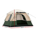 Weisshorn 4 Person Camping Tent Family Hiking Beach Green