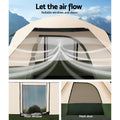 Weisshorn 4 Person Camping Tent Family Hiking Beach Green