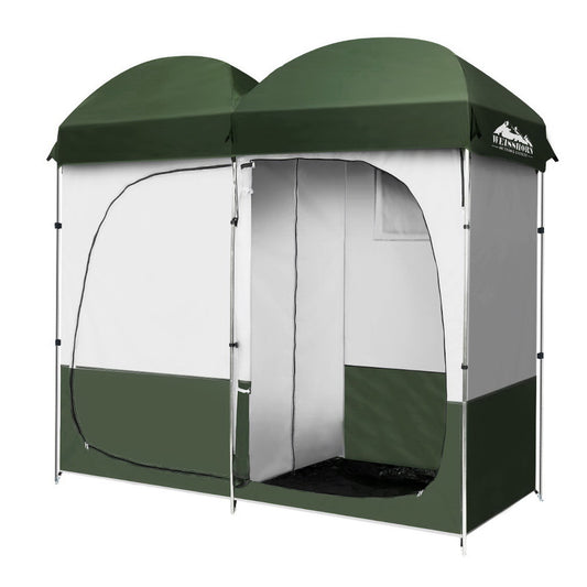 Weisshorn Double Camping Shower Toilet Tent Portable Change Room