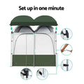 Weisshorn Double Camping Shower Toilet Tent Portable Change Room