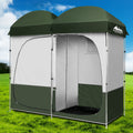 Weisshorn Double Camping Shower Toilet Tent Portable Change Room