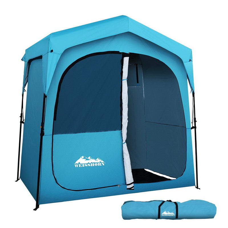 Weisshorn Camping Shower Toilet Tent Double Fast Setup Change Room