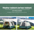 Weisshorn 4 Person Pop Up Camping Tent Instant Dome Family Hiking