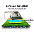 Weisshorn 4 Person Pop Up Camping Tent Instant Dome Family Hiking