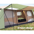 Weisshorn 10 Person Camping Tent 3 Room Instant Up Family Hiking