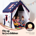 Keezi Kids Play Tent Castle Playhouse 134x103cm with Mat Light