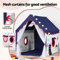 Keezi Kids Play Tent Castle Playhouse 134x103cm with Mat Light