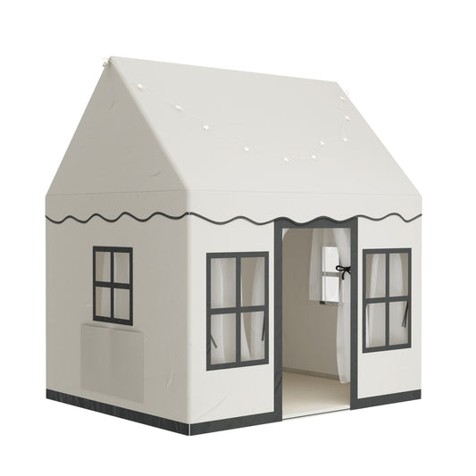 Keezi Kids Play Tent Castle String Lights Floor Mat Pockets