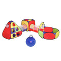Keezi Kids Play Tent Teepee Ball Pit Crawl Tunnel Basketball Hoop