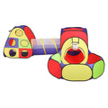 Keezi Kids Play Tent Teepee Ball Pit Crawl Tunnel Basketball Hoop
