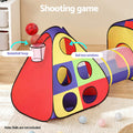 Keezi Kids Play Tent Teepee Ball Pit Crawl Tunnel Basketball Hoop