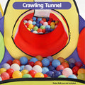 Keezi Kids Play Tent Teepee Ball Pit Crawl Tunnel Basketball Hoop
