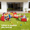 Keezi Kids Play Tent Teepee Ball Pit Crawl Tunnel Basketball Hoop