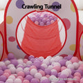 Keezi Kids Pop Up Tent Playhouse Teepee Ball Pit Basketball Hoop Red