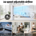Devanti 2in1 Bladeless Fan Air Purifier Remote 88cm