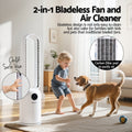 Devanti 2in1 Bladeless Fan Air Purifier Remote 88cm